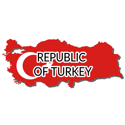 トルコ共和国無料フリーイラスト｜英語・国旗付